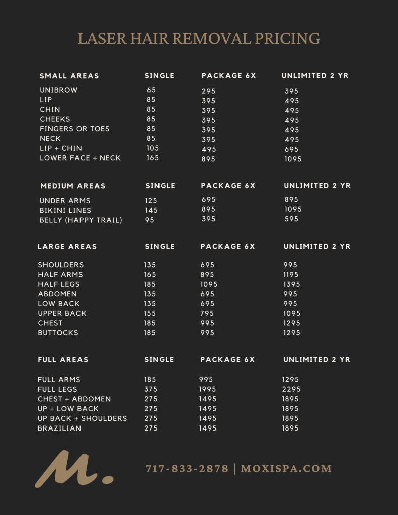 Laser Hair Removal Pricing (Flyers) Laser Hair Removal in Lebanon, PA