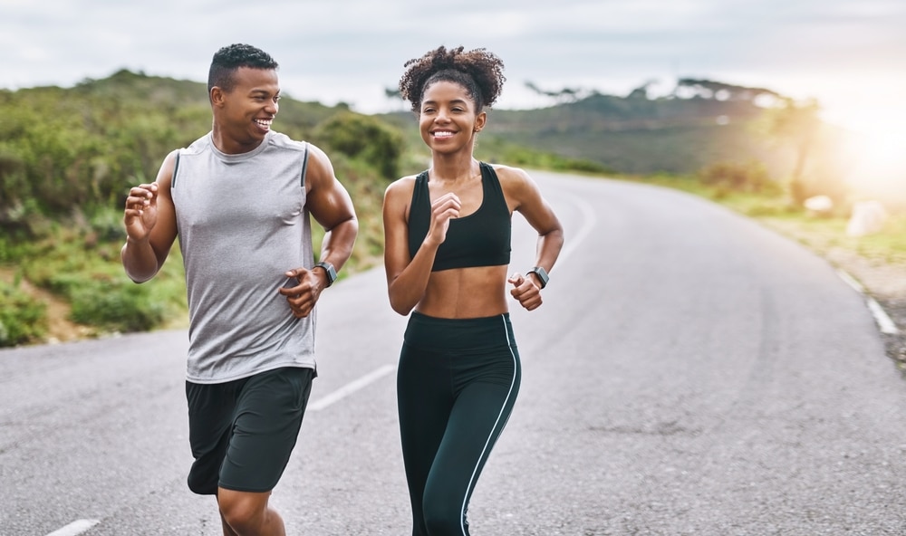 Man and woman running needing IV Therapy in Lebanon County